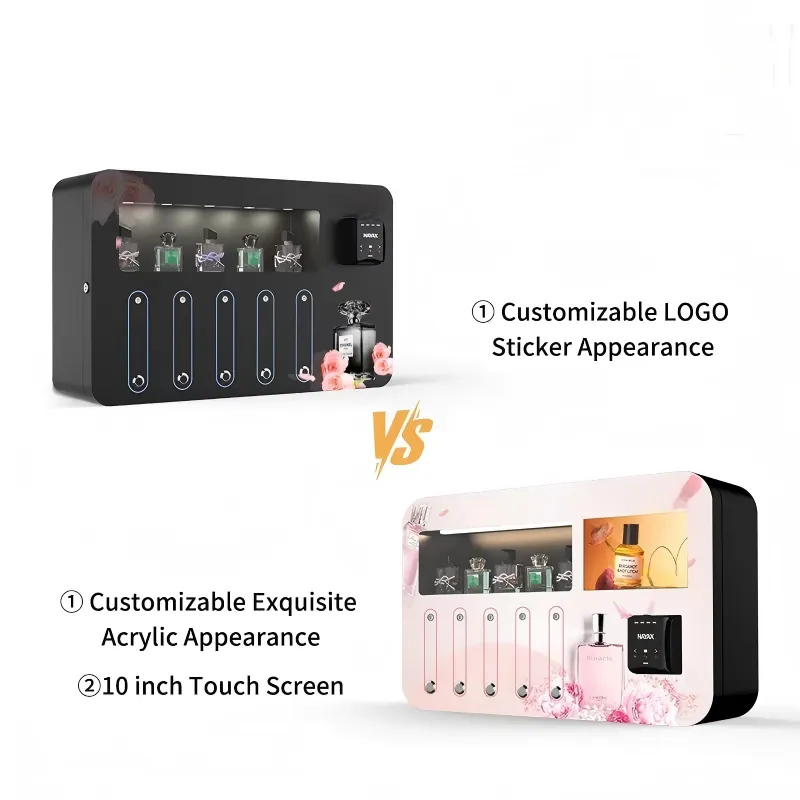 Perfume vending machine concept for prototype planning and timeline review