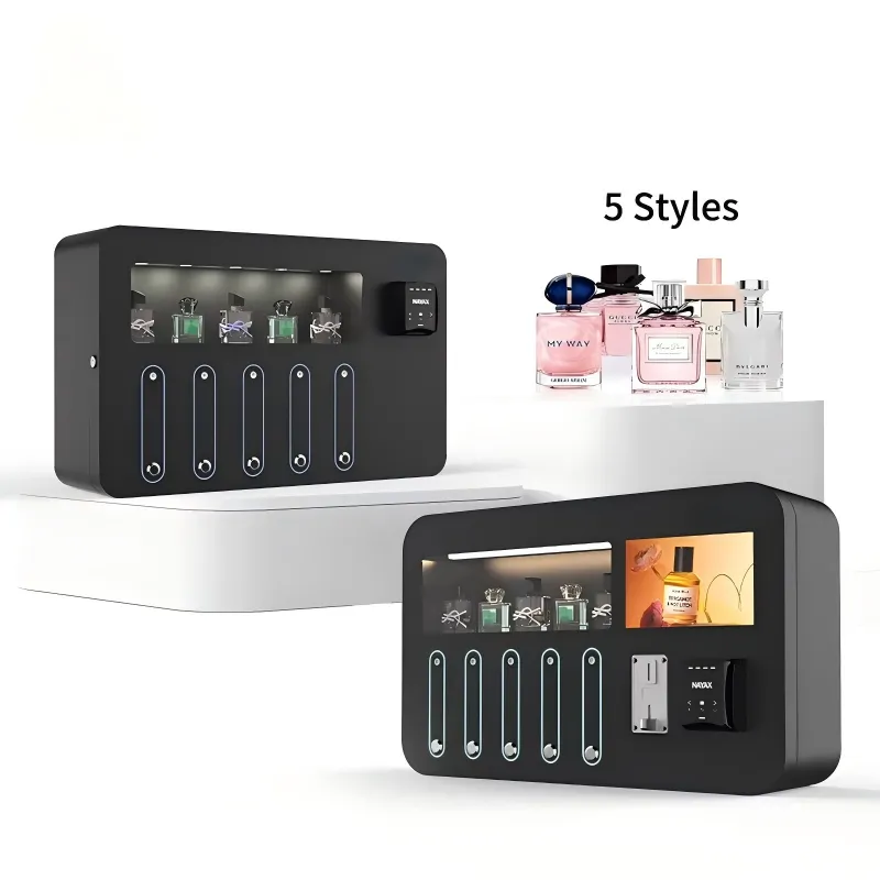 Luxury perfume vending machine used for prototype timeline and test planning